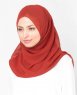 Red Clay Röd Georgette Hijab 5XA50a