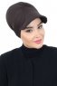 Sandra - Turbante Di Cotone Marrone - Ayse Turban