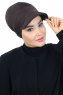 Sandra - Turbante Di Cotone Marrone - Ayse Turban
