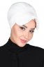 Sandra - Turbante Di Cotone Bianco Sporco - Ayse Turban