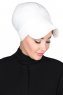 Sandra - Turbante Di Cotone Bianco Sporco - Ayse Turban