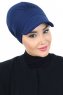 Sandra - Turbante Di Cotone Blu Navy - Ayse Turban