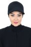 Sandra - Turbante Di Cotone Nero - Ayse Turban