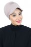 Sandra - Turbante Di Cotone Taupe - Ayse Turban