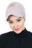 Sandra - Turbante Di Cotone Taupe - Ayse Turban