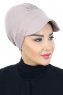 Sandra - Turbante Di Cotone Taupe - Ayse Turban