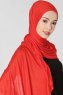 Seda Röd Jersey Hijab Sjal Ecardin 200217c