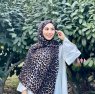 Shahnaz - Hijab Di Cotone Fantasia Leopardo Nero