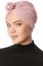 Shereen - Turbante Crepe Chiffon Rosa Antico - Sehr-i Sal