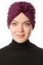 Shereen - Turbante Crepe Chiffon Viola - Sehr-i Sal