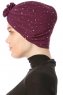 Shereen - Turbante Crepe Chiffon Viola - Sehr-i Sal