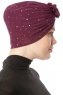 Shereen - Turbante Crepe Chiffon Viola - Sehr-i Sal