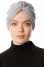 Shereen - Turbante Crepe Chiffon Grigio Chiaro - Sehr-i Sal