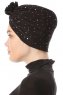 Shereen - Turbante Crepe Chiffon Nero - Sehr-i Sal