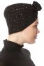 Shereen - Turbante Crepe Chiffon Nero - Sehr-i Sal