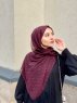 Shilan - Hijab Fantasia Di Crêpe Bordò - Mirach
