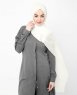 Shiny Offwhite Georgette Hijab 5XA57c