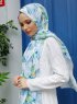 Yumna - Hijab Foglia Fantasia Blu