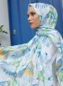 Yumna - Hijab Foglia Fantasia Blu