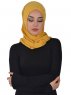 Sofia - Hijab Cotone Pratico Mostarda