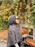 Suha - Hijab Di Cotone Fantasia Leopardo Blu