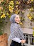 Suha - Hijab Di Cotone Fantasia Leopardo Nero & Bianca