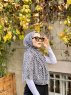 Suha - Hijab Di Cotone Fantasia Leopardo Nero & Bianca
