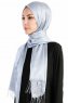 Verda Grå Satin Hijab Sjal Madame Polo 130012-2