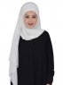 Viola Creme Chiffon Hijab Ayse Turban 325516-1