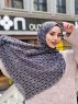 Wahida - Hijab Fantasia Di Cotone Nero - Mirach