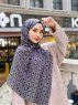 Wahida - Hijab Fantasia Di Cotone Nero - Mirach