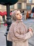 Wahida - Hijab Fantasia Di Cotone Taupe - Mirach