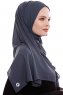 Yara - Hijab Crepe Pratico One Piece Antracite
