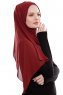 Yara - Hijab Crepe Pratico One Piece Bordò