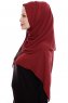 Yara - Hijab Crepe Pratico One Piece Bordò