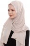 Yara - Hijab Crepe Pratico One Piece Taupe Chiaro