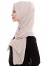 Yara - Hijab Crepe Pratico One Piece Taupe Chiaro