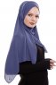 Yara - Hijab Crepe Pratico One Piece Royal Blue