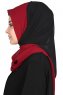 Ylva - Hijab Chiffon Pratico Bordò & Nero