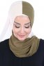 Ylva - Hijab Chiffon Pratico Cachi & Beige