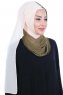 Ylva - Hijab Chiffon Pratico Cachi & Beige