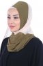 Ylva - Hijab Chiffon Pratico Cachi & Beige