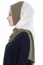 Ylva - Hijab Chiffon Pratico Cachi & Beige