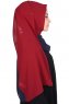 Ylva - Hijab Chiffon Pratico Blu Navy & Bordeaux