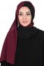 Ylva - Hijab Chiffon Pratico Prugna & Nero