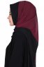 Ylva - Hijab Chiffon Pratico Prugna & Nero