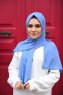Zahra - Hijab Indaco In Crêpe - Mirach