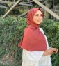 Zahra - Hijab Rosso Mattone In Crêpe - Mirach