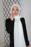 Zahra - Hijab Bianca In Crêpe - Mirach