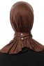 Zeliha - Hijab Pratico Viscosa Marrone